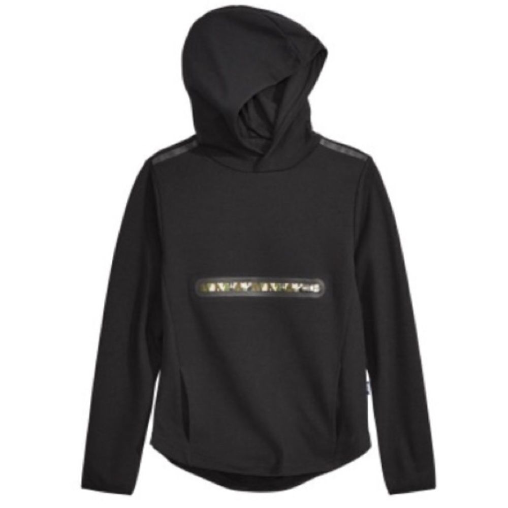 Ocean Current | Men’s Sweatshirt | Size S | Black w/ camo accent zipper pocket
